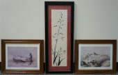 THREE ASSORTED WORKS OF ARTThr