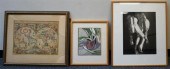 THREE ASSORTED WORKS OF ARTThr