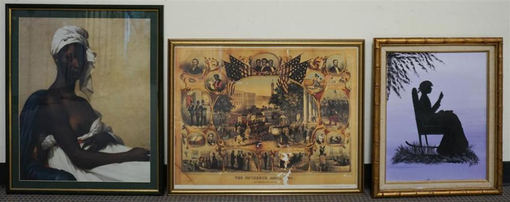 THREE ASSORTED WORKS OF ARTThree