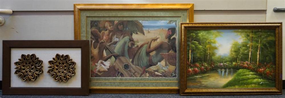 THREE ASSORTED WORKS OF ARTThree