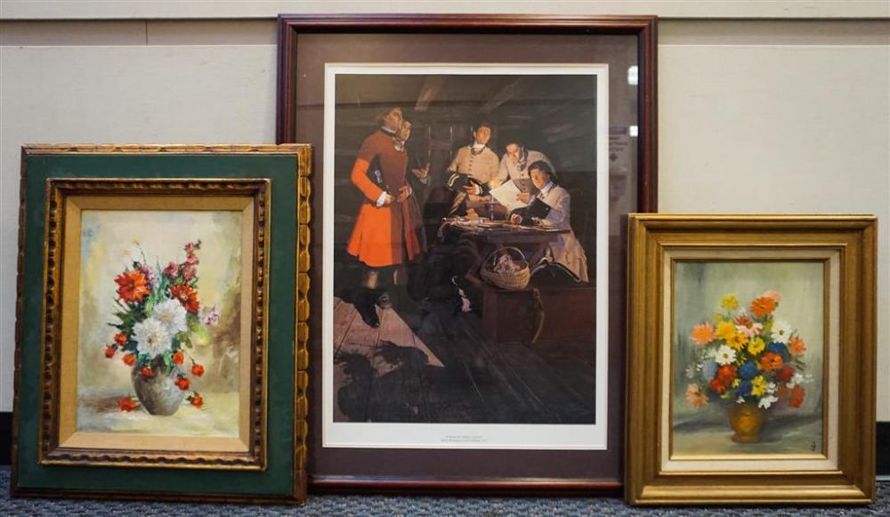 THREE ASSORTED WORKS OF ARTThree
