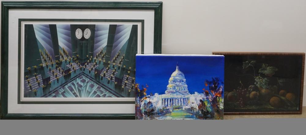 THREE ASSORTED WORKS OF ARTThree