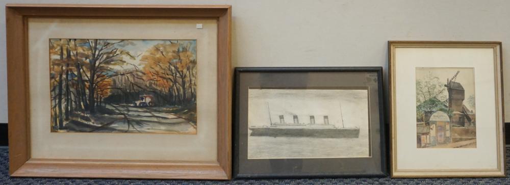 THREE ASSORTED WORKS OF ARTThree