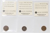 THREE AU CIVIL WAR TOKENS 5a)