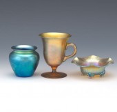 THREE AURENE TABLE ITEMS  One
