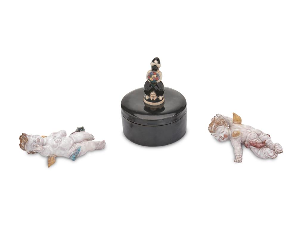 THREE AUSTRIAN CERAMIC ITEMSThree