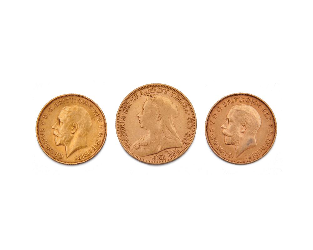THREE AUSTRIAN GOLD COINSThree