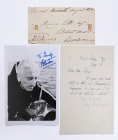 Three autographs, c/o a signed