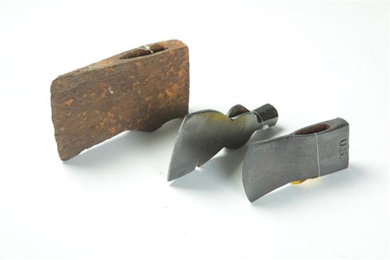 THREE AXE HEADS.  American  2nd
