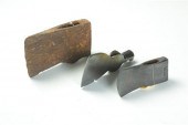 THREE AXE HEADS.  American  2n