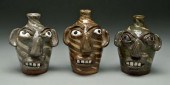 Three B. B. Craig stoneware fa