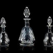 Three Baccarat Armagnac Cut Gl