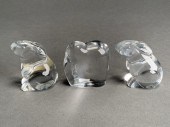 THREE BACCARAT CRYSTAL ANIMAL