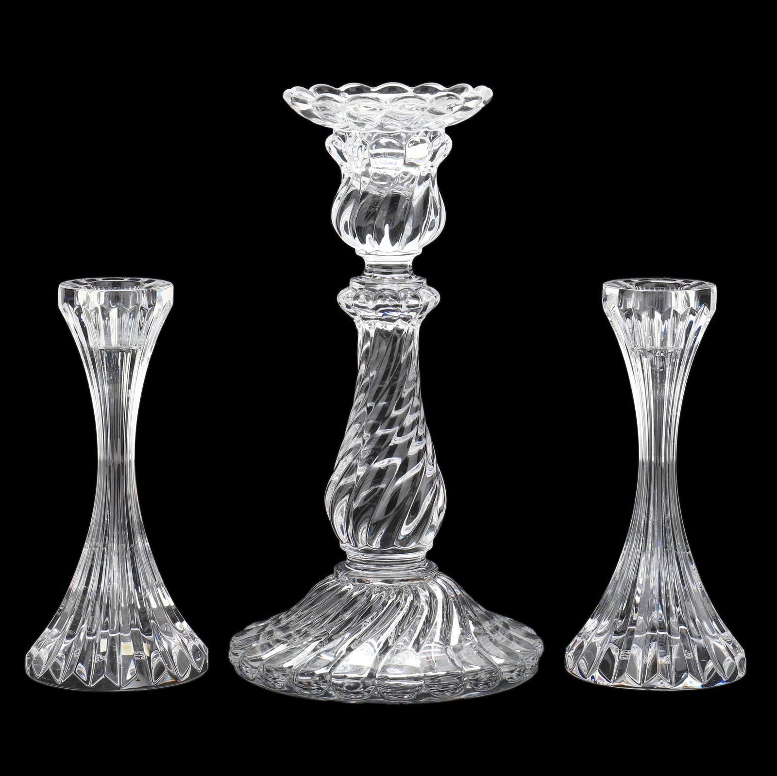 THREE BACCARAT CRYSTAL