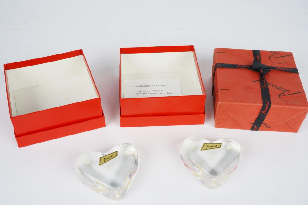 THREE BACCARAT CRYSTAL HEARTSall