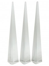 THREE BACCARAT CRYSTAL OBELISK