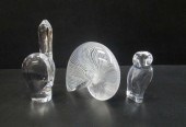 THREE BACCARAT CRYSTAL PAPERWE