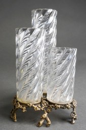 THREE BACCARAT CRYSTAL VASES O
