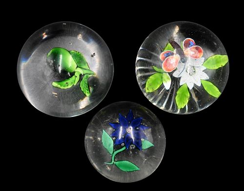THREE BACCARAT GLASS