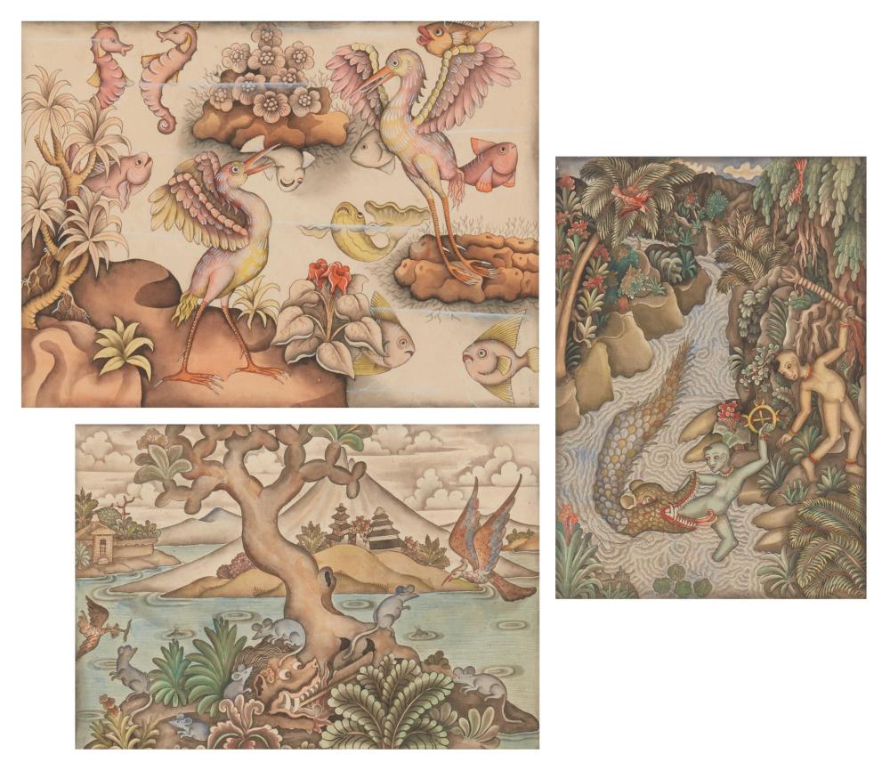 THREE BALINESE WORKS ON