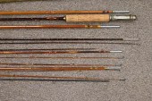 THREE BAMBOO FLY RODS MONTAGUE