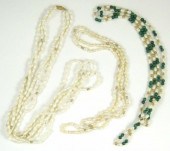 THREE BAROQUE PEARL NECKLACES