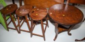 THREE BARSTOOLS; CENTER TABLE
