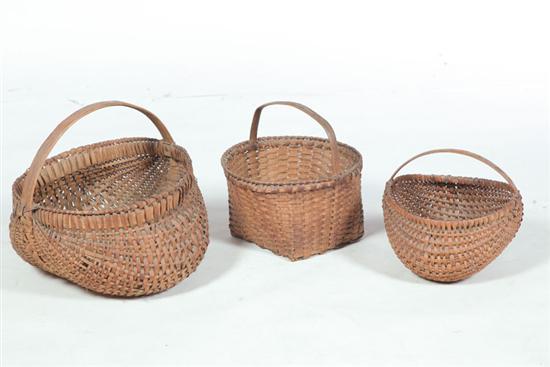 THREE BASKETS.  American  early