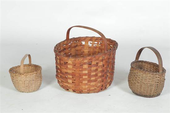 THREE BASKETS.  American  early