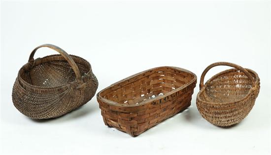 THREE BASKETS.  American  early
