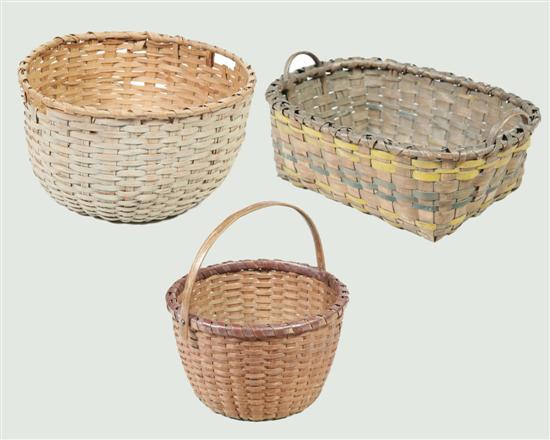 THREE BASKETS.  American  late