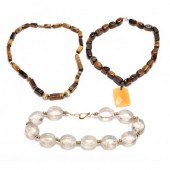 THREE BEAD NECKLACES To includ