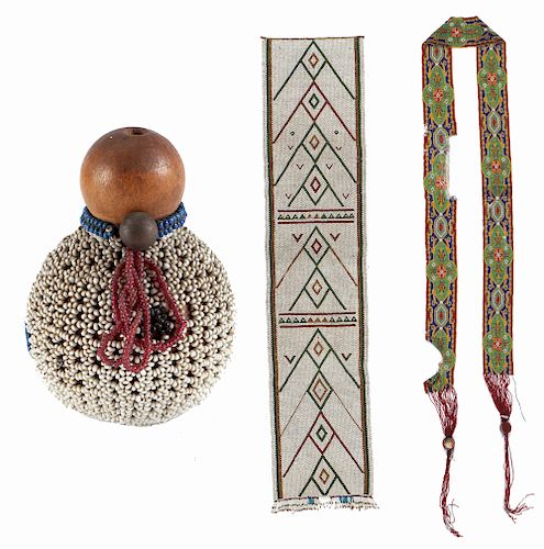 THREE BEADED OBJECTSThree Beaded