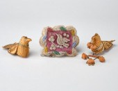 THREE BEADWORK PIECESA lot of