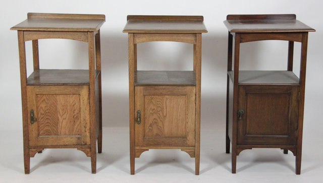 Three bedside tables each fitted