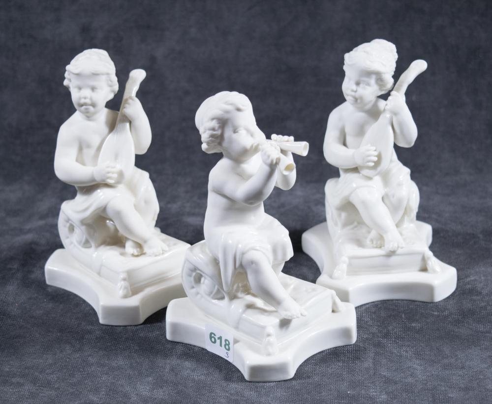 THREE BELLEEK PORCELAIN