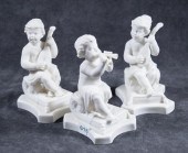 THREE BELLEEK PORCELAIN MINSTR
