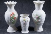 THREE BELLEEK VASES: 140TH ANN