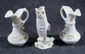 THREE BELLEEK VASES: TWO ABERD