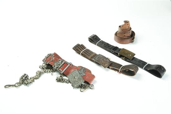THREE BELTS AND A SLING. 