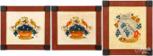 THREE BILL RANK OIL ON VELVET