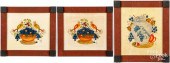 THREE BILL RANK OIL ON VELVET