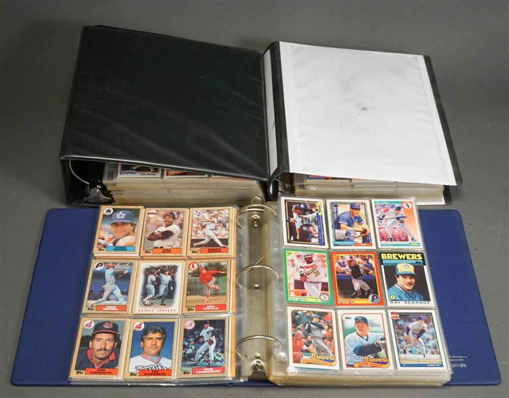 THREE BINDERS OF ASSORTED MLB