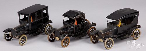 THREE BING TIN WIND-UP FORD