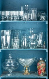 THREE BINS OF GLASS FLOWER ARR