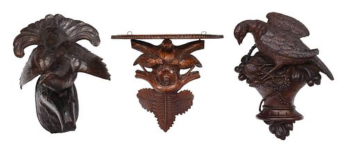 THREE BIRD FORM BLACK FOREST WALL
