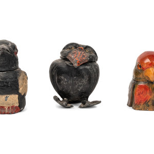 Three Bird Inkwells Late 19th/Early