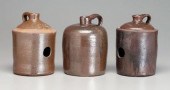 Three Bishop stoneware jugs: o