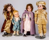 THREE BISQUE DOLLSThree bisque