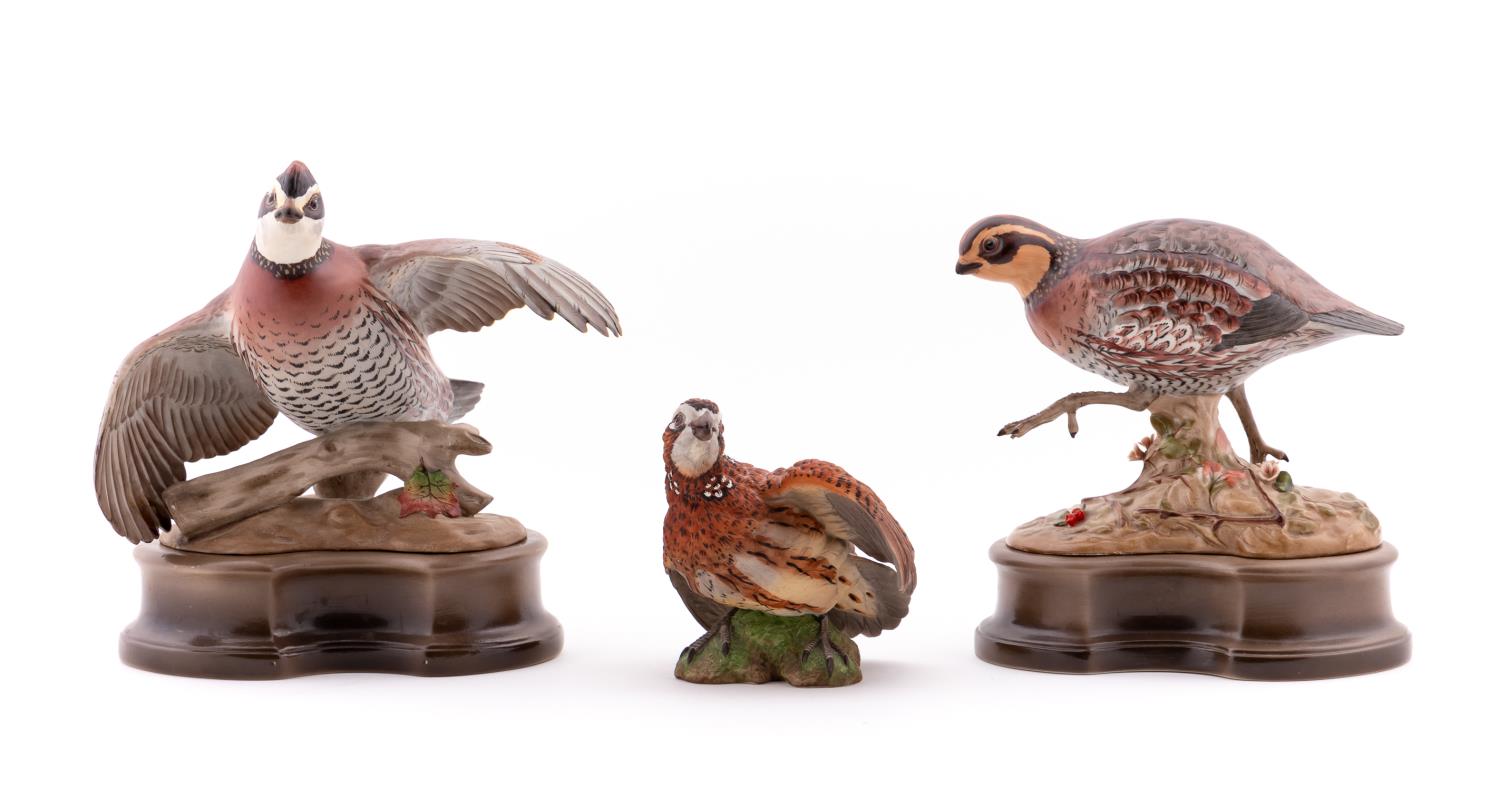 THREE BISQUE PORCELAIN BOEHM